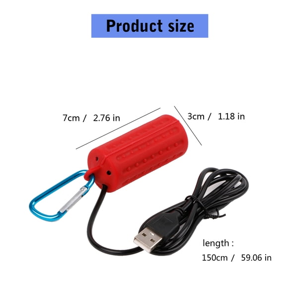 COOLHOOD Aquarium Air 1W 5V Fish for Bubbler Air with Air Stone USB Charging Oxygen Aerator