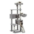 thumbnail image 2 of Pefilos 60" Cat Tree for Indoor Cats with Scratching Posts Cat Condo, Cat Tree Tower House, Gray, 2 of 10