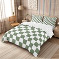 thumbnail image 2 of Homewish Simple Checkerboard Duvet Cover King, Modern Gingham King Bedding, Sage Green,Reversible,3 Pieces,No Comforter1 Duvet Cover and 2 Pillowcases, 2 of 6