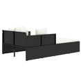 thumbnail image 3 of vidaXL Sunbed with Cushions Black 182x118x63 cm Poly Rattan, 3 of 5