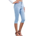 thumbnail image 4 of Women Jeans Trendy High Waisted Slim Fit Stretch Denim Jeans Light Blue S, 4 of 9