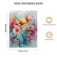 thumbnail image 2 of JEUXUS Abstract Floral Canvas Wall Art, Colorful Flowers Artwork Painting Prints Modern Watercolor Pictures Framed for Living Room Bedroom Bathroom Office Home Decor, 2 of 5