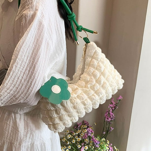 Bolso de mano para mujer, suave, plegable, para hombro, para llevar debajo del brazo, moderno, ligero, tipo tote, tipo bandolera.