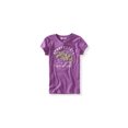 thumbnail image 1 of Aeropostale Girls PSNY Athletic Dept Graphic T-Shirt, Púrpura, M (10), 1 of 1