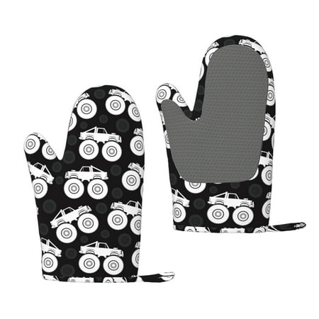 

Zufioo Cool Car Print Silicone Anti-Scalding Gloves Kitchen Hanging Rope Gloves Kitchen Utensils Suitable for Barbecue Baking Cooking