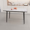 thumbnail image 3 of 47" - 63" Expandable Marble - Patterned MDF Dining Table | For Restaurant, Kitchen, Easy to Maintain and Sturdy, 3 of 6