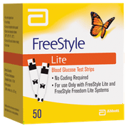 FreeStyle Lite Blood Glucose Test Strips, 50 Ct