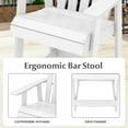thumbnail image 5 of Costway 4 PCS Tall Bar Stool HDPE Patio Chair with Armrest Footrest Home Indoor Outdoor White, 5 of 8