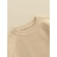 thumbnail image 6 of Seyurigaoka Simple Little Girl Sweater, Long Sleeve Round Neck Solid Tops, 6 of 9