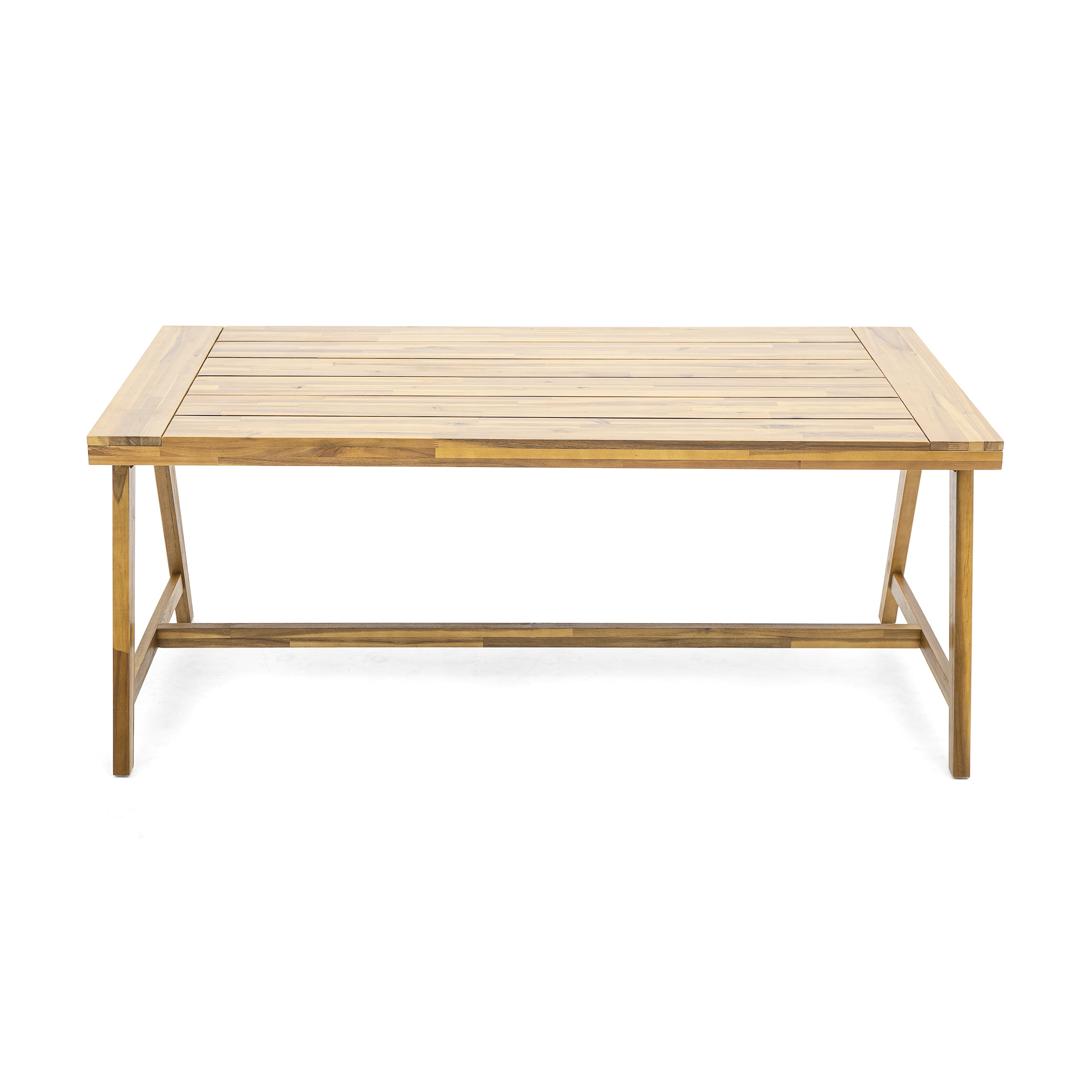 Dining Table, Outdoor Acacia Wood Patio Table for Garden Poolside Deck, Teak