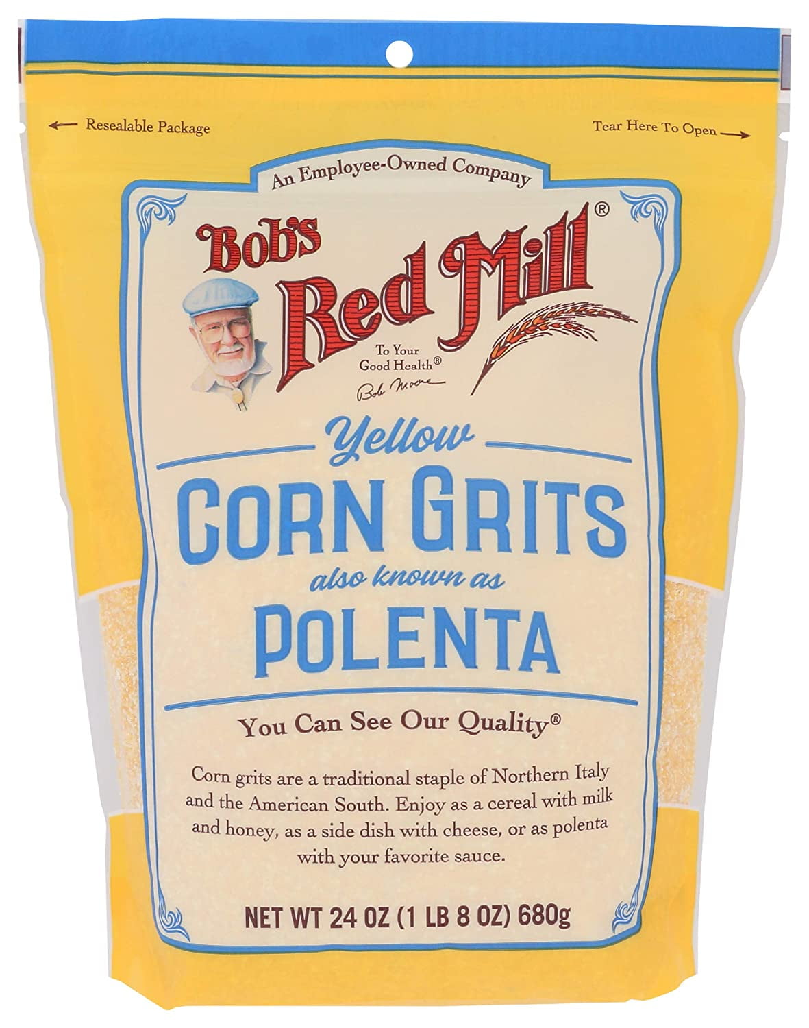 Bob's Red Mill, Yellow Corn Grits, 24 oz Pack of 4