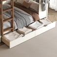 thumbnail image 6 of Harper & Bright Designs Full over Full Bunk Bed with Storage Drawers and Shelves, Solid Wood Bunk Bed Frame with Stairs and Hooks, Beige+Natural, 6 of 14