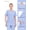 Bright Steel Blue, variant on HEAL+WEAR Women's V-Neck Scrub Top with Utility Pockets Soft Stretch Nursing Shirt for Healthcare Workers 4-Way Stretch