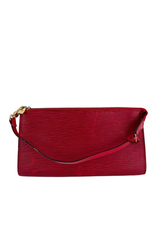 Pre-Owned Louis Vuitton Handbag Epi 24 Pochette Accessories Red Leather Crossbody Bag