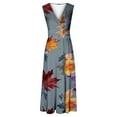 thumbnail image 5 of Qiopertar Robe d'Été Imprimée Décontractée Sans Manches Col en V pour Femmes en Solde Livraison Gratuite à Moins de 5$ jusqu'à 90 % de Réduction, 5 of 5
