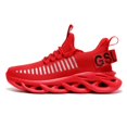 thumbnail image 2 of GSLMOLN Walking Running Shoes - Slip On Tennis Shoes Casual Lightweight Breathable Sneakers for Run Work Red size 11, 2 of 5