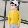 thumbnail image 2 of Sweatshirt for Boys Long Sleeve Kids Yellow Sweatshirt Crewneck Sweatshirts Pullover Tops Fall Winter Clothes 5-6 Years Sweatshirt, 2 of 6