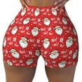 thumbnail image 2 of Qekee Merry Christmas Santa Claus A Pattern Women Workout Shorts, Sports Shorts, Scrunch Butt Lifting Gym Shorts, Breathable Soft-XX-Large, 2 of 8