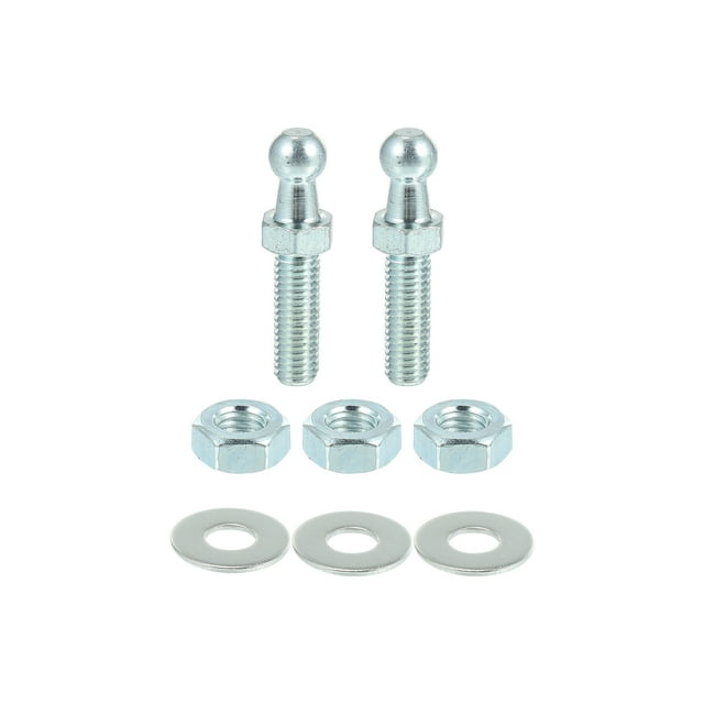 Unique Bargains 10mm Car Strut Ball 5/16-18 Thread 1' Long Shank for Gas Lift Support Strut End Fittings Metal Set of 2