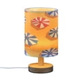 thumbnail image 2 of Beach Umbrellas and Balls Small Lamp Printed Gifts Table Lamp USB Bedside Desk Nightstand Lamp Wood Base for Bedroom Living Room Office Desk College Dorm, 2 of 7