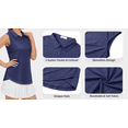 thumbnail image 5 of Rosvigor Women Tank Tops Loose Fit Sleeveless Shirt V Neck Polo Shirts Summer Collard Tops, 5 of 7