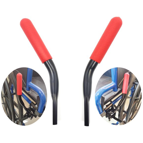 Extensiones de manija de freno para silla de ruedas de 7.4", extensiones de bloqueo de rueda flexible para silla de ruedas, silla de transporte, silla de ruedas pesada, silla de ruedas reclinable, man