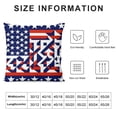 thumbnail image 5 of Orinice  Prehistoric Country Throw Pillow Cushion Cover, Patriotic Star Pattern in Diagonal Stripes National Theme Print, Decorative Square Accent Pillow Case, White, 5 of 5