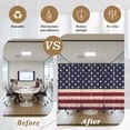 thumbnail image 6 of Vintage American Flag Window Privacy Film, Retro Rustic USA Flag Static Cling UV Sun Blocking Tint Film Heat Control Windows Films for Bedroom Bathroom, Window Stickers 17.7"x39.3", 6 of 8