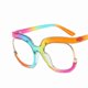 thumbnail image 1 of 2023 Ins Rainbow Sunglasses Frame Fashion Retro Round Anti Blue Light Women Glasses Oversized Colourful Frame Clear Eyeglasses, 1 of 3