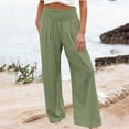 thumbnail image 2 of BUIGTTKLOP Women Palazzo Pants Summer Boho Wide Leg High Waist Casual Lounge Pant 2026 Beach Travel Vacation Outfits, 2 of 6
