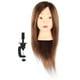 thumbnail image 2 of Cabeza de Maniquí, Cabezal de Muñeca de Cosmetología Exquisita, Cabello Real Mixto Portátil para el Corte de Calefacción de Rizado, 2 of 7