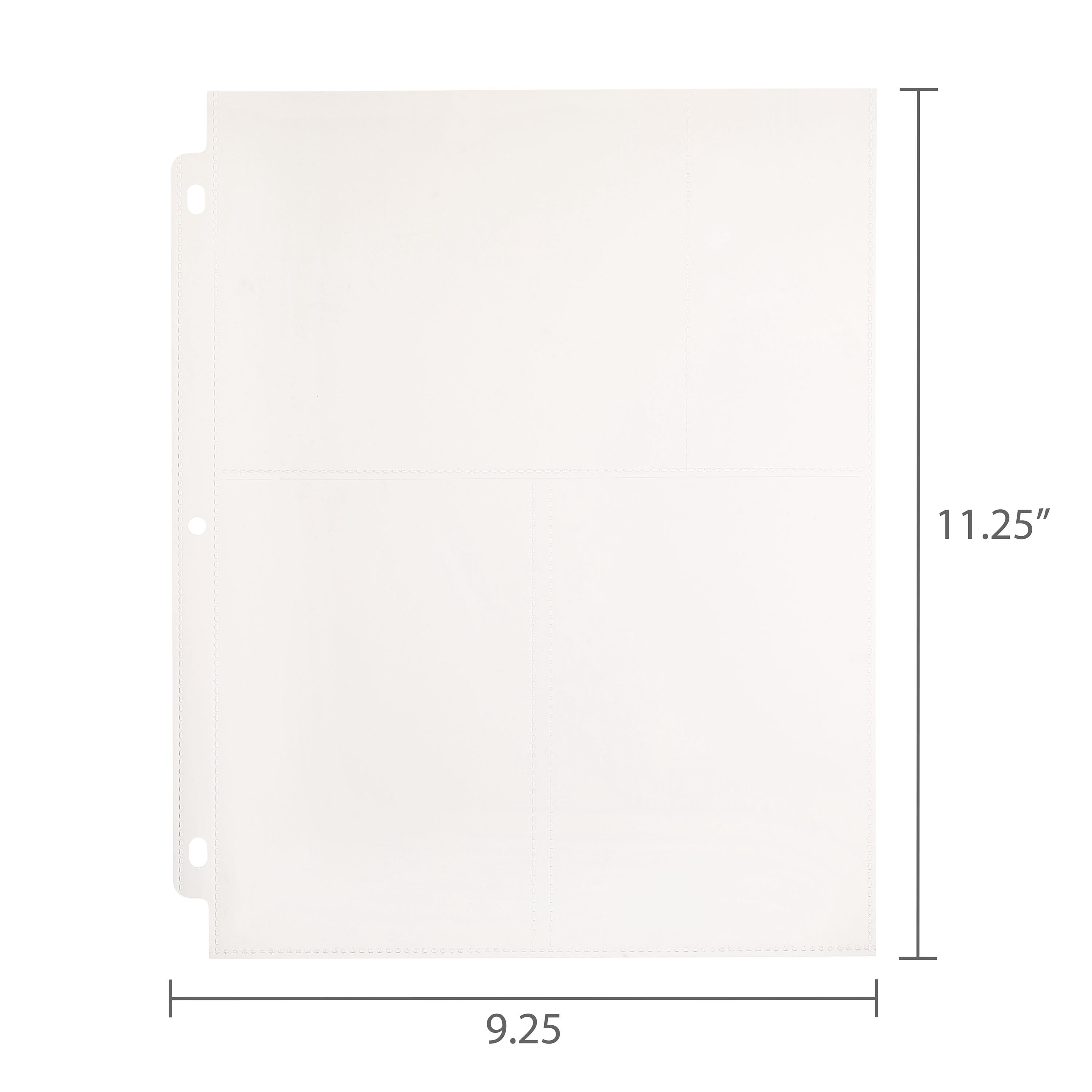 Pen+Gear Photo Album Pages, 10 Count, Holds 4" x 6" Photos, Clear Plastic Sheets