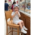 thumbnail image 6 of BemeyourBBs 2Pcs Toddler Baby Boy Shark Raccoon Costume Summer Clothes Kids Halloween Animal Outfits Short Sleeve Cute Animal Hooded Hoodie Shirt Tops and Elastic Waist Pockets Shorts Set, 6 of 8