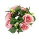 thumbnail image 1 of Corona de velas con rosas y hojas verdes. Corona de velas. Adecuada para bodas, fiestas en casa, mesas, coronas de velas y decoraciones., 1 of 8