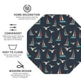 thumbnail image 3 of Pofeuu Sailboat And Seagull Print Coasters for Drinks, 4Pack PU Leather Coasters, Bar Drink Coasters for Tabletop Protection, Furniture from Damage-Octagon, 3 of 6