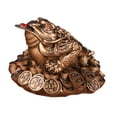 thumbnail image 3 of Figurilla de sapo de la fortuna y la riqueza del Feng Shui, artesanía de recuerdo, decorativa de tres patas Bronce, 3 of 9