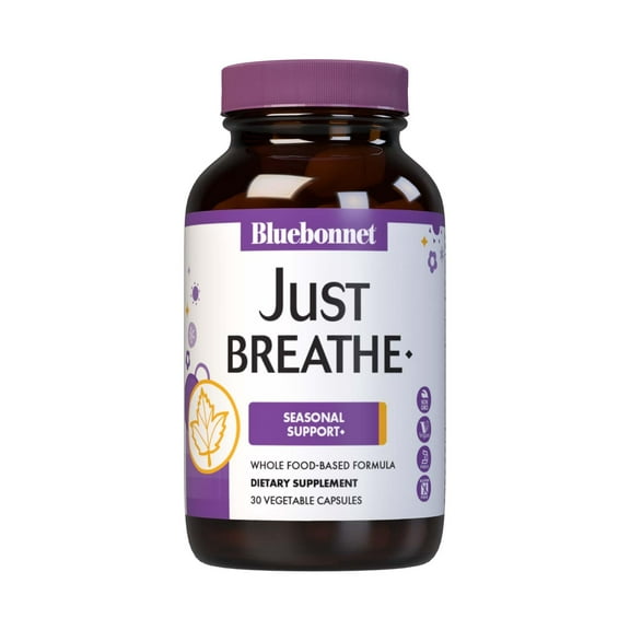 Bluebonnet Nutrition JustBreathe, Seasonal Support*, 30 Vegetable Capsules, 15 Servings
