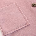 thumbnail image 5 of CPNG Girls New Double Woolen Coat Blend Dress Coat Single Breasted Long Sleeve Lapel Collar Trench Outwear Pea Coat Korean Version Of Casual Jacket for Autumn Winter, 5 of 9
