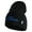 Black, variant on US Air Force Navy Letter Symbol Embroidered 8 Inch Solid Knit Short Beanie Made in USA - Carolina Blue OSFM