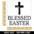 thumbnail image 2 of Blessed Easter Self-Inking Rubber Stamp Ink Stamper - Blue Ink - Large 1-1/2 Inch, 2 of 7