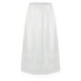 thumbnail image 3 of Miutii Women Satin Half Slip Lace Underskirt Long Petticoat Extender with Lace Trim White XL, 3 of 8