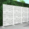 thumbnail image 4 of Lirago Shine Decorative Screen White 76"H x 47.2"L x 15.15"W, 4 of 6