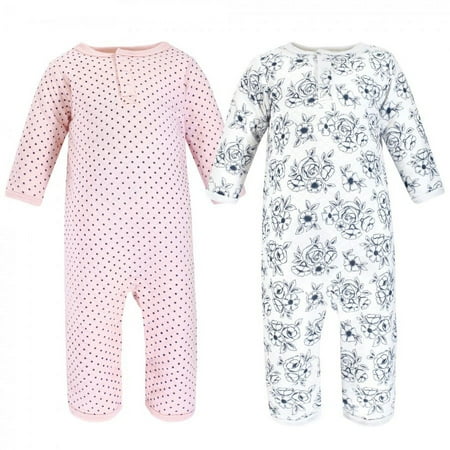 UPC: 0660168190724 | Hudson Baby Infant Girl Premium Quilted Coveralls Blue Toile 6-9 Months