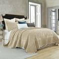 thumbnail image 3 of 3 Pcs Luxury Velvet Oversized Embroidery Quilted Quilt Set  Soft and Plush Bedding Set  Includes Quilt and Shams All-Season Comforter, 3 of 9