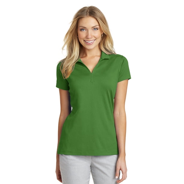 Polo de malla de secado rápido para mujer Autoridad Portuaria L573 Treetop Green XS