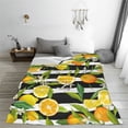 thumbnail image 5 of Pofeuu Orange and Lemon Print Ultra-Soft Micro Fleece Blanket,for Bed Or Sofa,All Season Throw Blankets Flannel Blanket-50"x40", 5 of 7