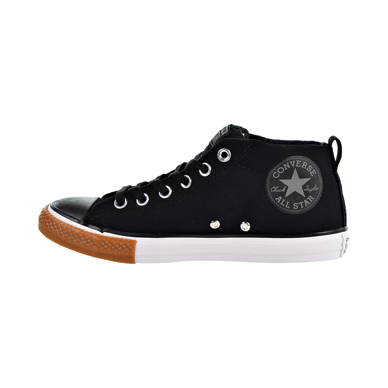 Converse Chuck Taylor All Star Street Mid Kids Shoes Black/Black/White 661908f - image 4 of 6