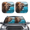 thumbnail image 2 of Yiaed Ice Blue Coastal Lion Print Car Front Windshield Sun Shade,Foldable Anti-UV Car Sunshade for Front Window for Most Vehicles-Large, 2 of 5