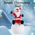 thumbnail image 6 of Matashi Murano Christmas Ornament Winter Decorative Glass Santa on Snowball Figurine, Tabletop Showpiece Centerpiece Gift for Children Mom Dad Birthday New Year Holiday Home Office Decor, 6 of 7