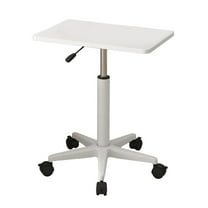 kowaku Overbed Table, Movable Bedside Table Computer Desk Study Desk Standing Laptop Desk Adjustable Height for Kids Bedroom Nursery White 59 to 80cm